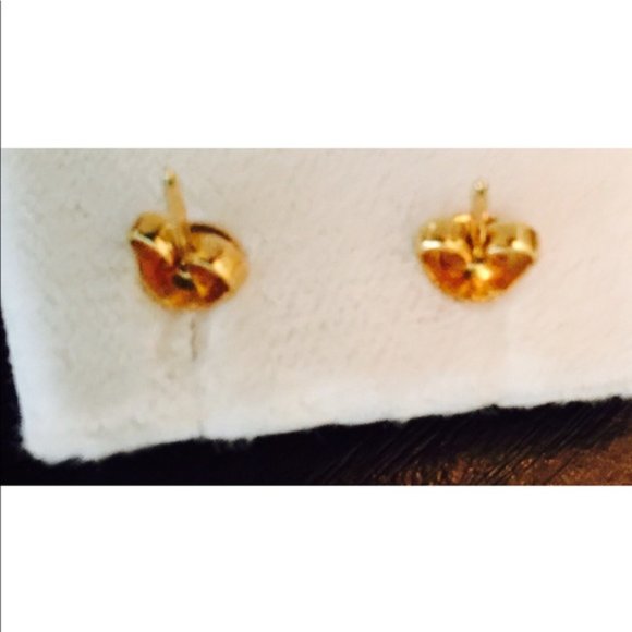 Ruby and diamond pierced earrings - Picture 4 of 8